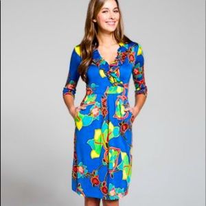 BNWOT Lilly Pulitzer Blaney Ruffle Dress in Starry Blue size L Large 12-14.